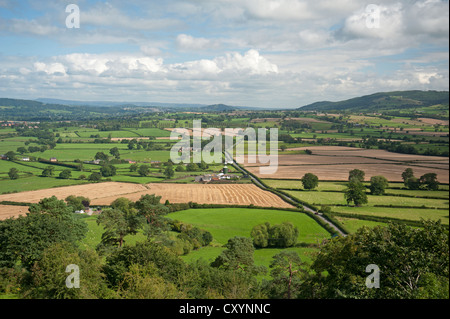 The rural landscape and countryside of Mid Wales at Montgomery Powys.  SCO 8689 Stock Photo