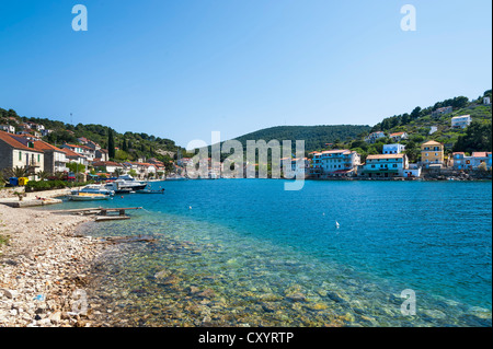 Fishing village of Stomorska on the Croatian island of Solta, Croatia, Europe Stock Photo