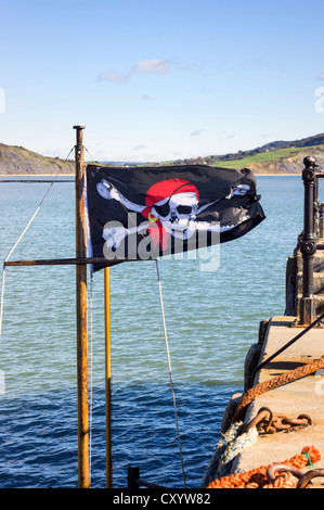 Pirate flag - Jolly Roger flag, UK Stock Photo