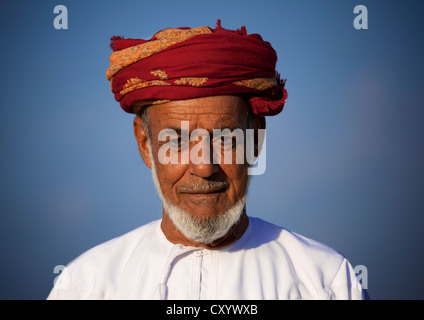 Man Wearing Turban In Masirah Island, Oman Stock Photo