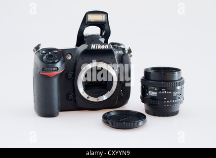 Nikon D300 digital SLR camera with a 50mm lens Stock Photo