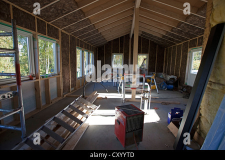 Cottage in the country under construction Stock Photo