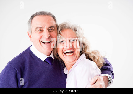 Laughing senior couple Stock Photo