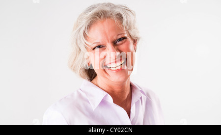 Smiling elderly woman, portrait Stock Photo