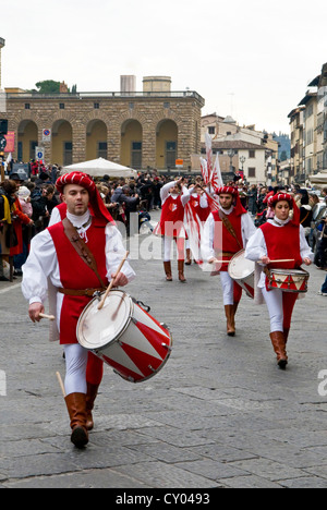 Medieval parade of Cavalcata dei Magi, Florence (Firenze), Tuscany, Italy, Europe Stock Photo