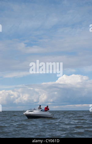 Walleye fishermen on Lesser Slave Lake, northern Alberta Canada. Stock Photo