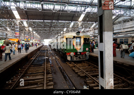 Train in the Sealdah Railway Station in Kolkata, India Stock Photo ...