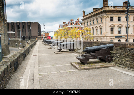 City walls, Derry, Londonderry, Northern Ireland, United Kingdom, Europe Stock Photo