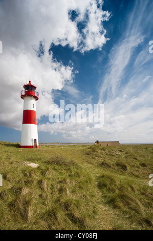 Western Lighthouse of List, Ellenbogen, List, Sylt, Schleswig-Holstein Stock Photo