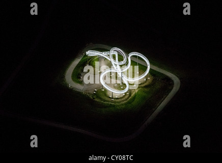 Aerial view, Tiger and Turtle Magic Mountain, sculpture, Duisburg, Extraschicht 2012, annual cultural event, Ruhr Area Stock Photo