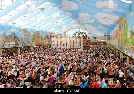 Inside the Hacker Pschorr Tent at Oktoberfest (Heaven of Bavarians ...