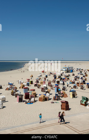 Overlooking the south beach of Borkum, Lower Saxony Wadden Sea National Park, East Frisia, Lower Saxony Stock Photo