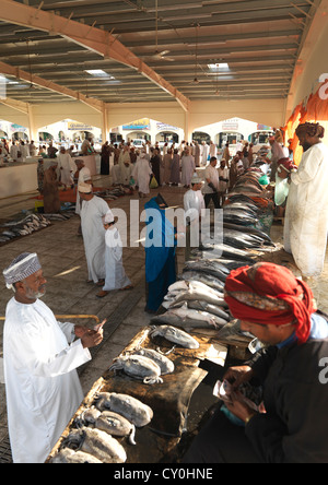 Severval Kind Of Seafood Been Sold At Fish Market In Sinaw, Oman Stock Photo