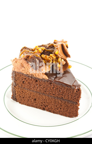 A piece of chocolate cake Stock Photo