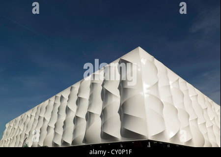 View of the Basketball Arena, in the Olympic Park, Stratford. Stock Photo