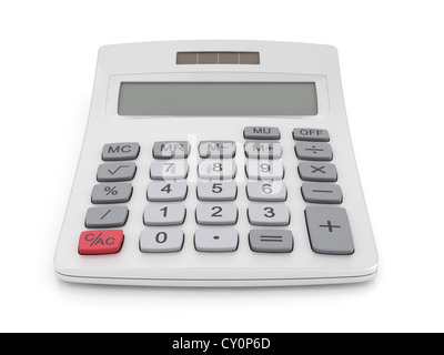 3d illustration of office calculator isolated on white background Stock Photo