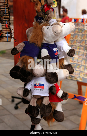 Tourist souvenirs at the market in Hlavnenam Square Bratislava Stock Photo