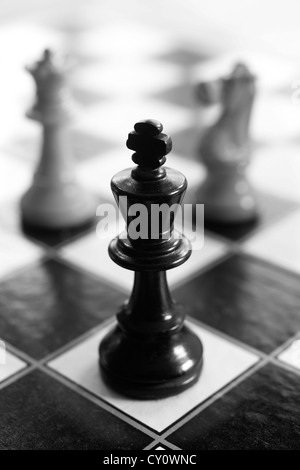 King in checkmate position Stock Photo