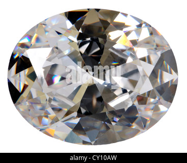 Diamond (lab-created Cubic zirconia - diamond substitute) Stock Photo