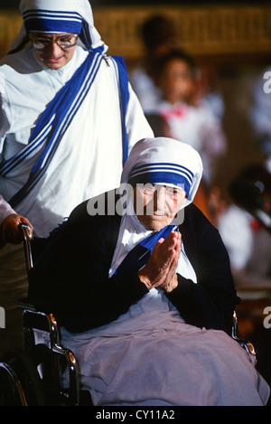 Mother Teresa during the Congressional Gold Medal award ceremony in Washington, DC. Stock Photo