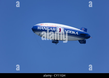 Hangar 1 Vodka blimp. A Spector 19, Model A-60+ airship Stock Photo