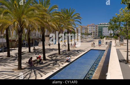 Portugal, Algarve, Praca da Republica square, Stock Photo