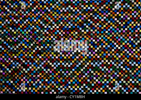 Colorful multicolor close up merging abstract pattern of a handmade Amish quilt, duvet, Lancaster County, Pennsylvania, USA, backgrounds, FS 11.78 MB Stock Photo