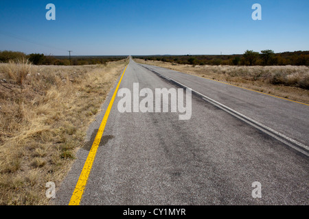 main road in south namibia. Stock Photo