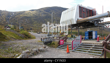 The ski lift at Glencoe Ski Centre Scotland Stock Photo