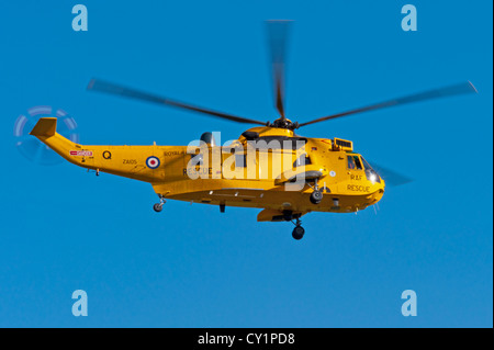 Seaking Raf rescue helicopter Taken at Raf Valley Anglesey North Wales Uk.ZA105. Stock Photo