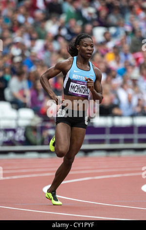 Amantle Montsho (BOT) competing in the women's 400m first round at the Olympic Summer Games, London 2012 Stock Photo