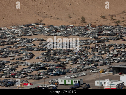 Car Pound In Riyadh, Saudi Arabia Stock Photo