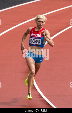Antonina Krivoshapka (RUS) competing in the Women's 400 meter semifinal