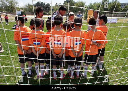 orange holland boy tournament child children playe Stock Photo