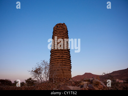 Old Tower Near Abha, Asir, Saudi Arabia Stock Photo