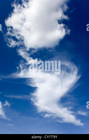 An unusual cloud formation in summer on a blue sky Stock Photo