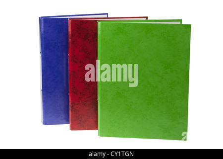 Three clip file A4 folders Stock Photo