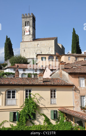 Mountain town of Barga in Tuscany Italy Stock Photo