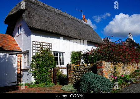 One of the oldest thatched cottages in the village of West Wittering, (Rookwood Road) near Chichester, West Sussex, England Stock Photo