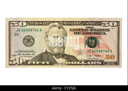 50 fifty dollar bill note bill's note's dollars Stock Photo - Alamy