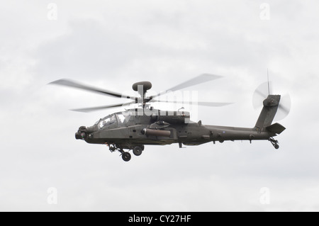 British Army Air Corps AugustaWestland AH1 Apache Attack Helicopter displays at the 2012 Royal International Air Tattoo Stock Photo