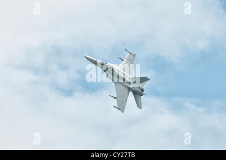 Boeing F/A-18F Super Hornet 166790 NJ-135 demonstrates at the 2012 Royal International Air Tattoo Stock Photo