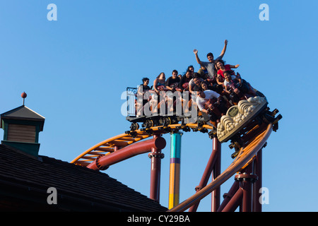 Knotts Berry Farm, California, USA. Roller coaster joy. Stock Photo