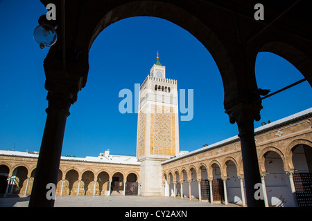 Zaytouna or Great Mosque, Tunis Medina, Tunis, Tunisia Stock Photo