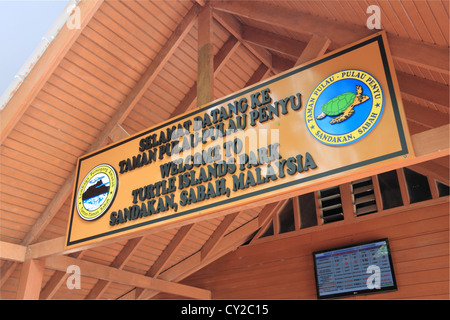 Visitor Centre on Selingan Island, Turtle Islands Park, Sulu Sea, Sandakan district, Sabah, Borneo, Malaysia, Southeast Asia Stock Photo