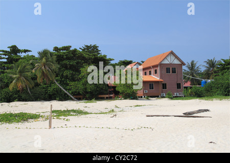 Beach on Selingan Island, Turtle Islands Park, Sulu Sea, Sandakan district, Sabah, Borneo, Malaysia, Southeast Asia Stock Photo