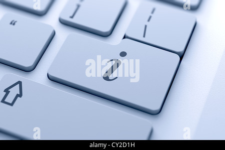 Info sign button on keyboard with soft focus  Stock Photo