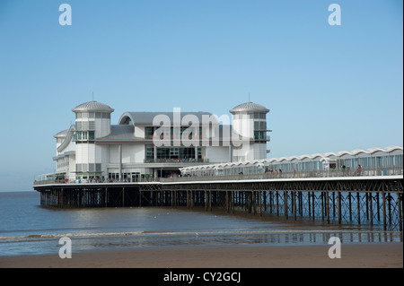 The Grand Pier at Weston Super Mare Somerset seaside resort England UK Stock Photo