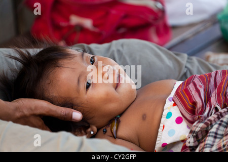 Cute Baby in Phnom Penh, Cambodia Stock Photo