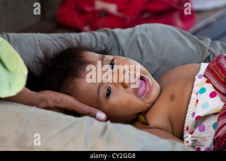 Cute Baby in Phnom Penh, Cambodia Stock Photo